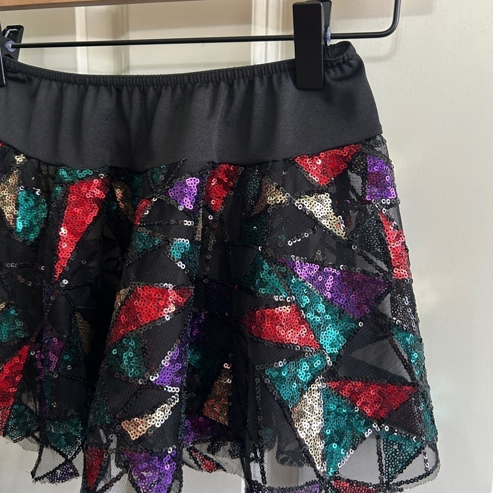 Like new XL girl’s 3 piece dance costume. Halter  leotard with  short & 2 skirts - Picture 3 of 16